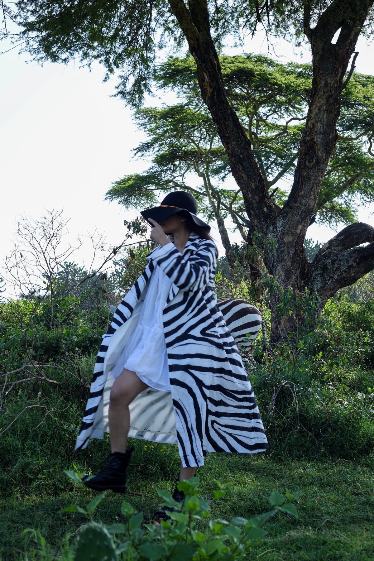 The Zebra Flow Long Coat